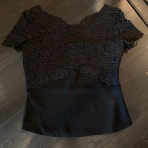 Black half laced blouse from The Kooples, size 0.